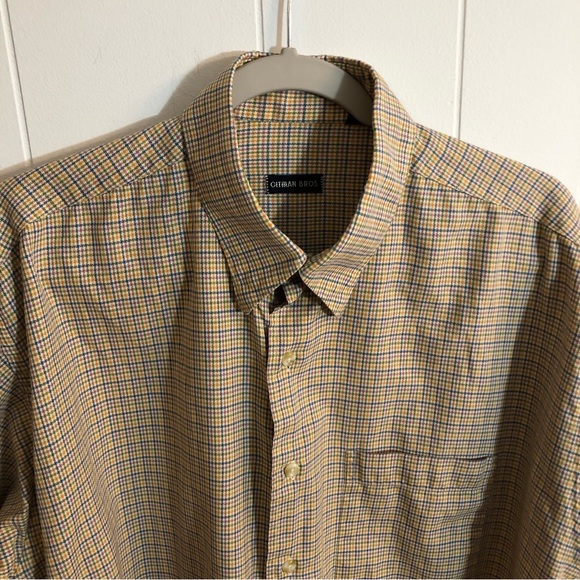 Gitman Bros Button Down Shirt Checked Classic Pocket Large - Picture 3 of 6